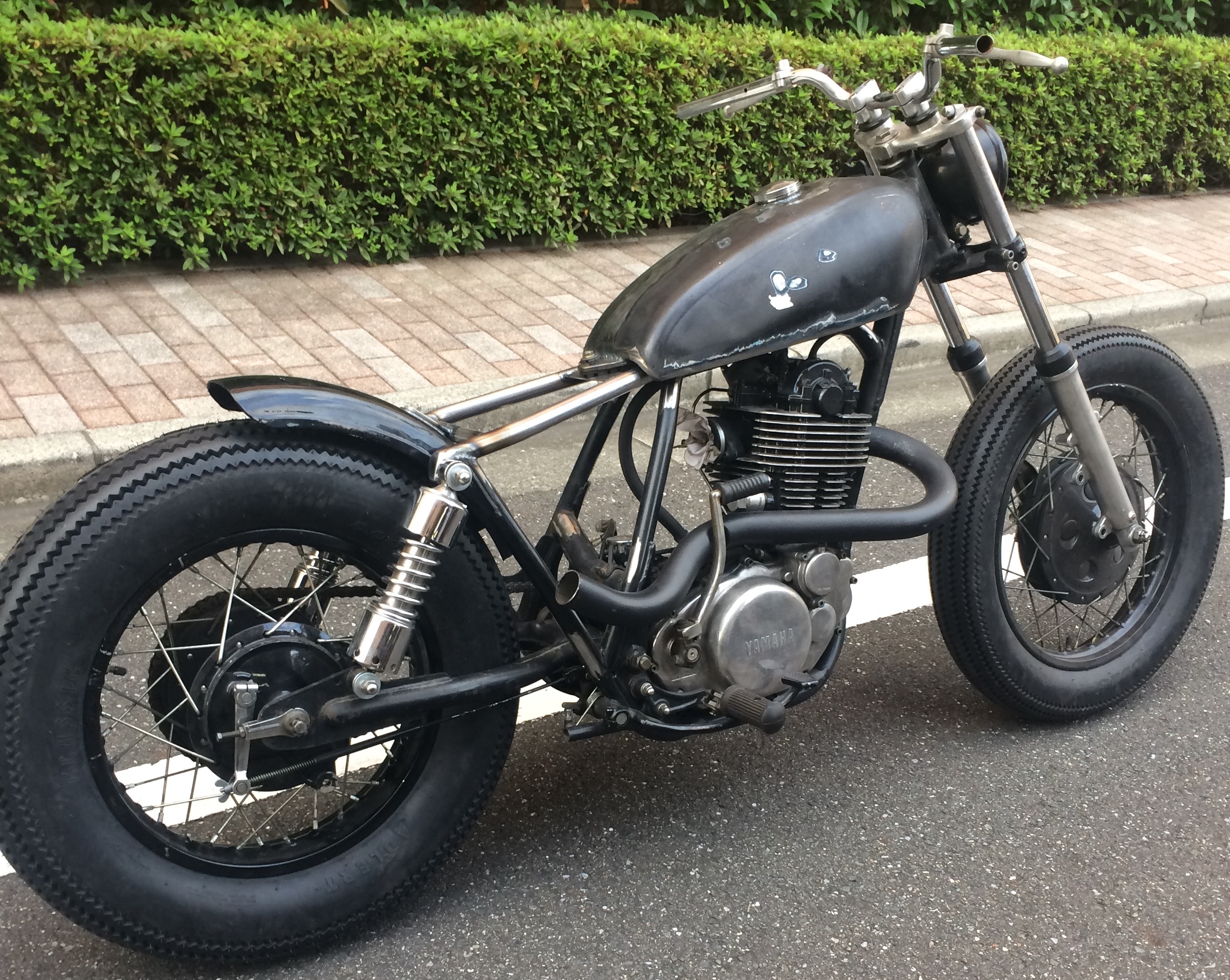 SR400 純正加工タンク チョップタンク - オートバイパーツ